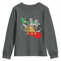Pahlavi Dynasty Youth Sweatshirt Three Generations Iran Lion and Sun Portrait