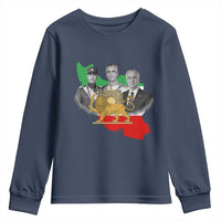 Pahlavi Dynasty Youth Sweatshirt Three Generations Iran Lion and Sun Portrait