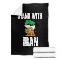 Free Iran Support Iranian MIGA Throw Blanket Stand With Iran