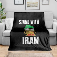 Free Iran Support Iranian MIGA Throw Blanket Stand With Iran