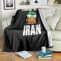 Free Iran Support Iranian MIGA Throw Blanket Stand With Iran