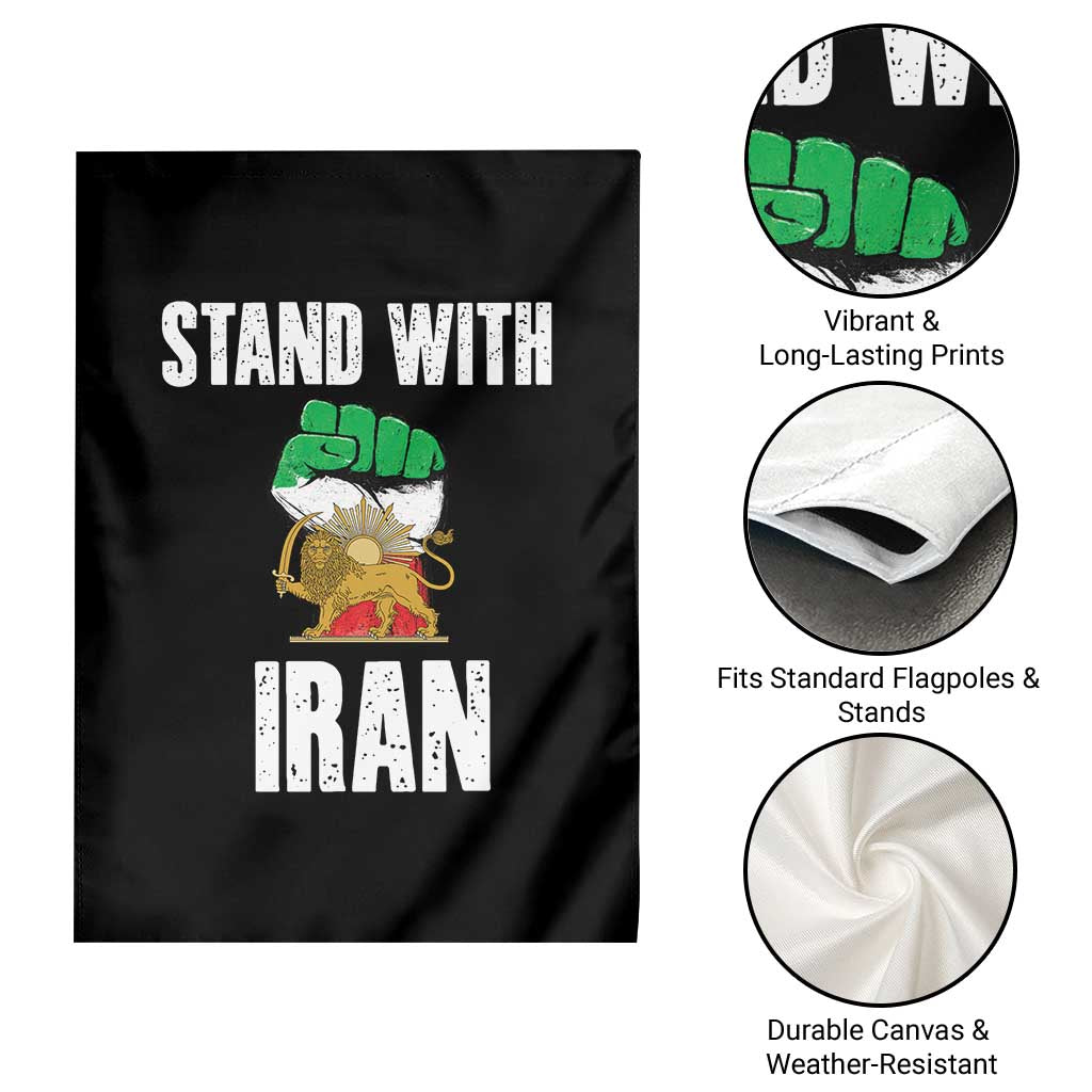 Free Iran Support Iranian MIGA Garden Flag Stand With Iran