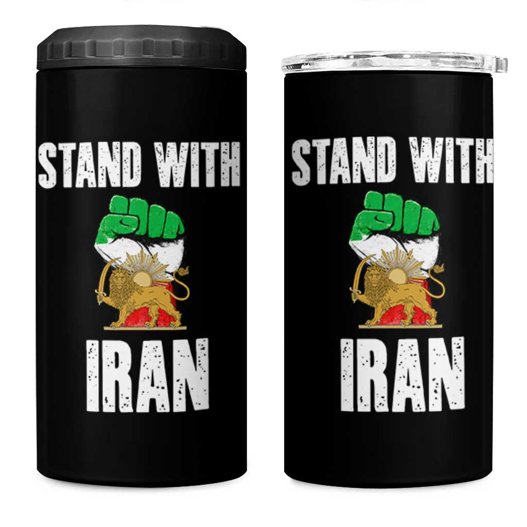 Free Iran Support Iranian MIGA 4 in 1 Can Cooler Tumbler Stand With Iran
