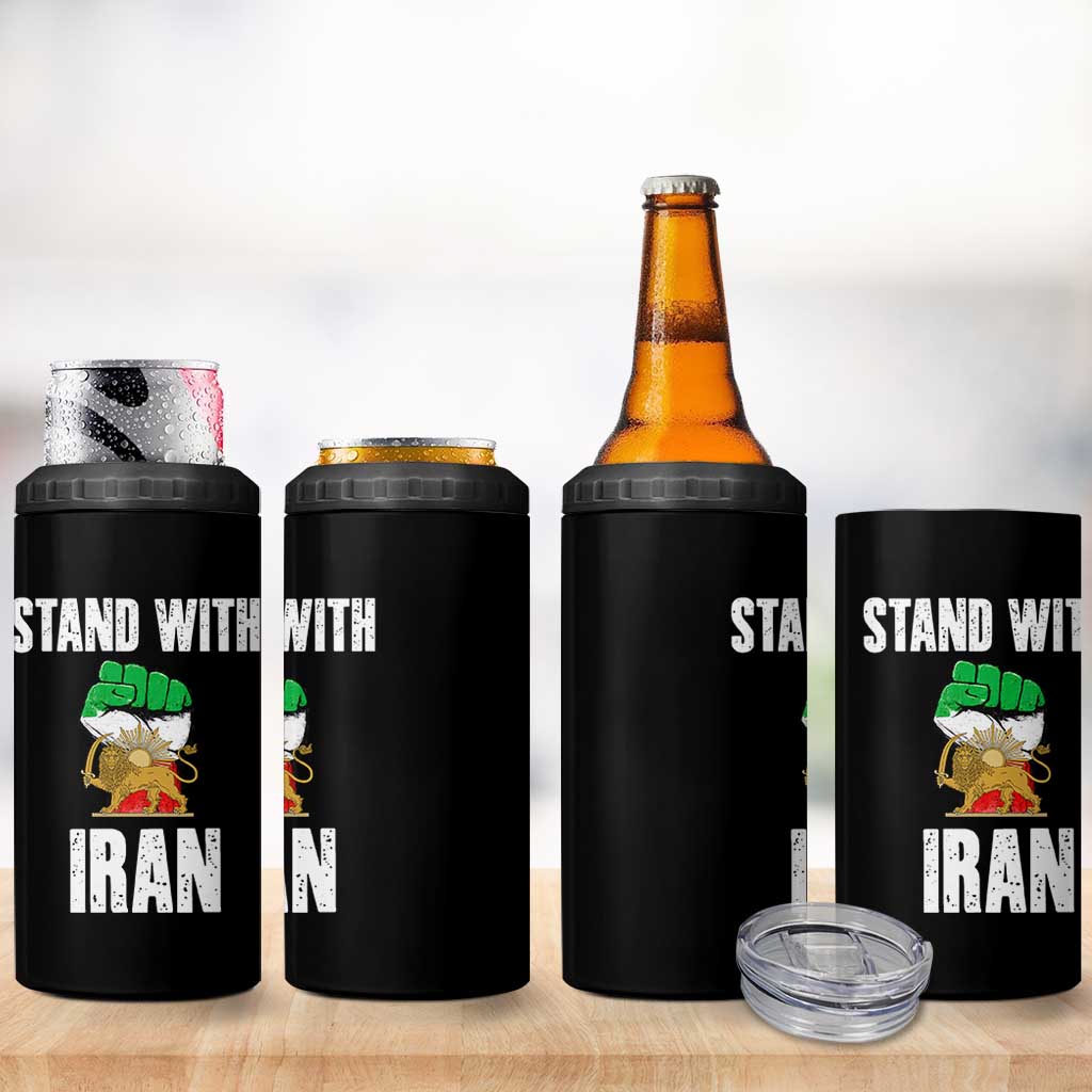 Free Iran Support Iranian MIGA 4 in 1 Can Cooler Tumbler Stand With Iran