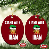 Free Iran Support Iranian MIGA Ceramic Ornament Stand With Iran