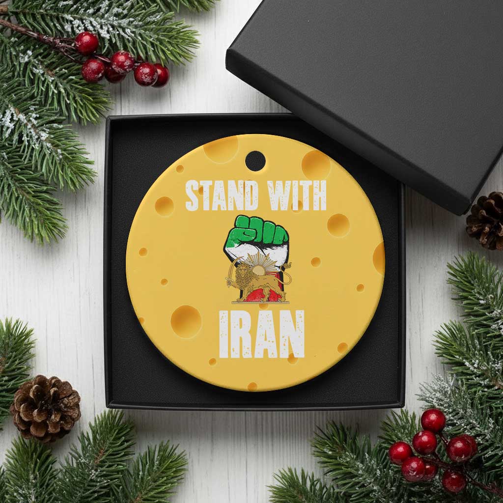 Free Iran Support Iranian MIGA Ceramic Ornament Stand With Iran
