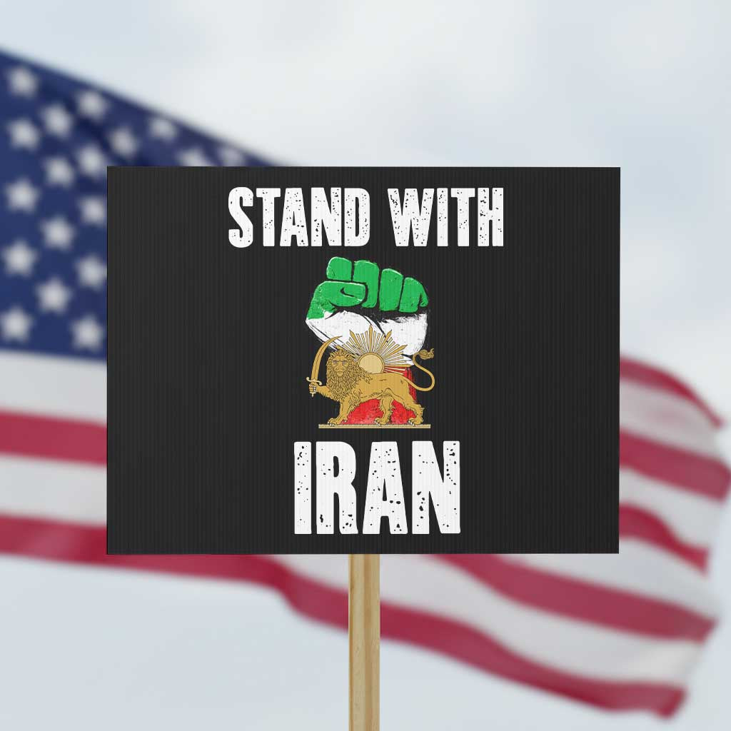 Free Iran Support Iranian MIGA Protest Sign Stand With Iran