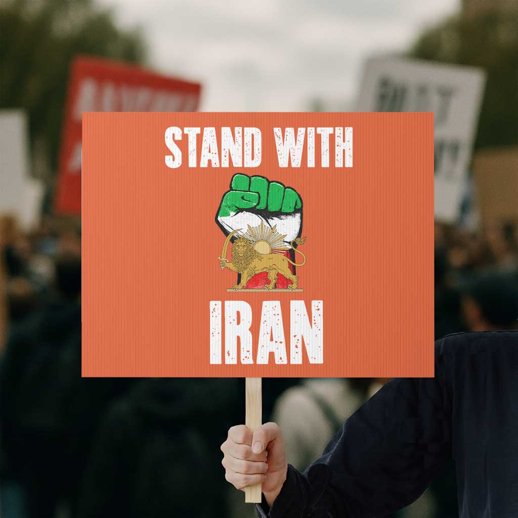Free Iran Support Iranian MIGA Protest Sign Stand With Iran