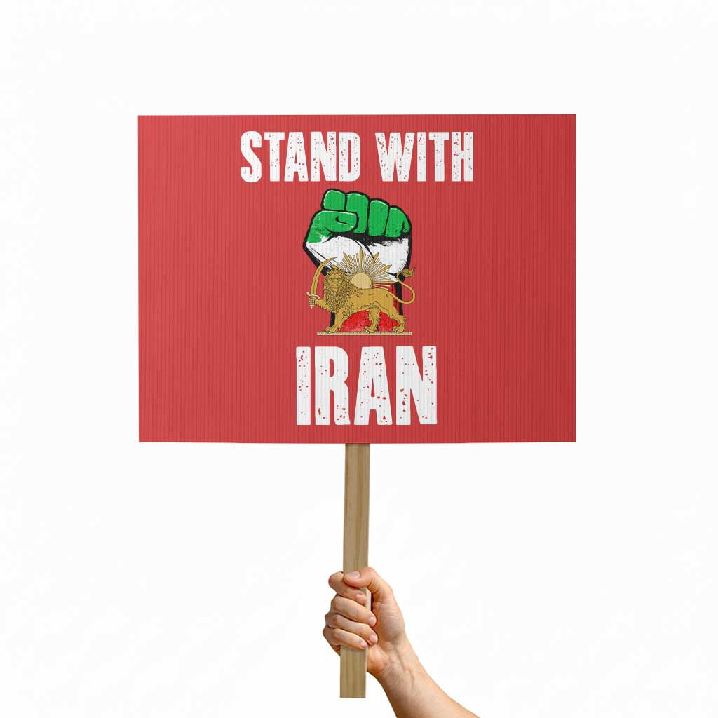 Free Iran Support Iranian MIGA Protest Sign Stand With Iran