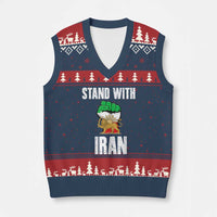 Free Iran Support Iranian MIGA V-Neck Knit Sweater Vest Stand With Iran