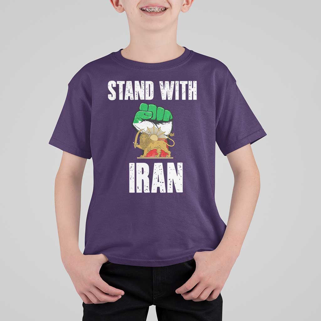 Free Iran Support Iranian MIGA T Shirt For Kid Stand With Iran