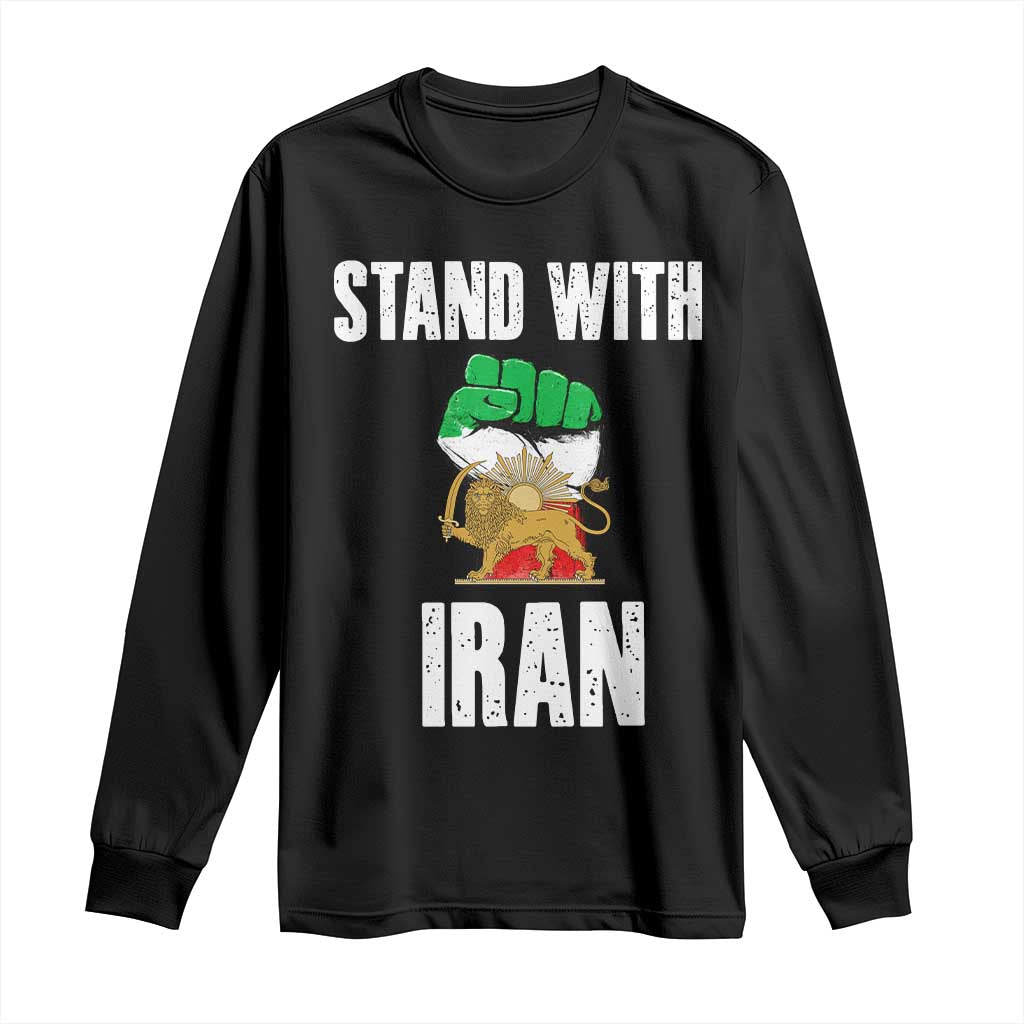 Free Iran Support Iranian MIGA Long Sleeve Shirt Stand With Iran
