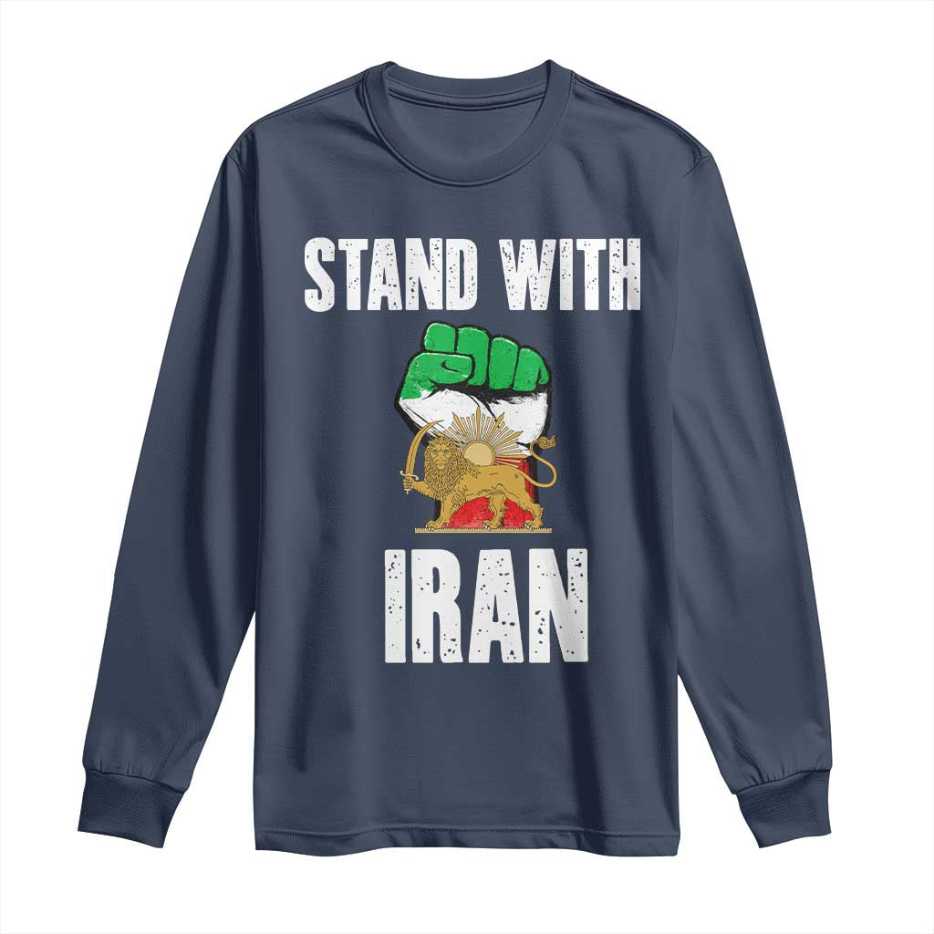 Free Iran Support Iranian MIGA Long Sleeve Shirt Stand With Iran