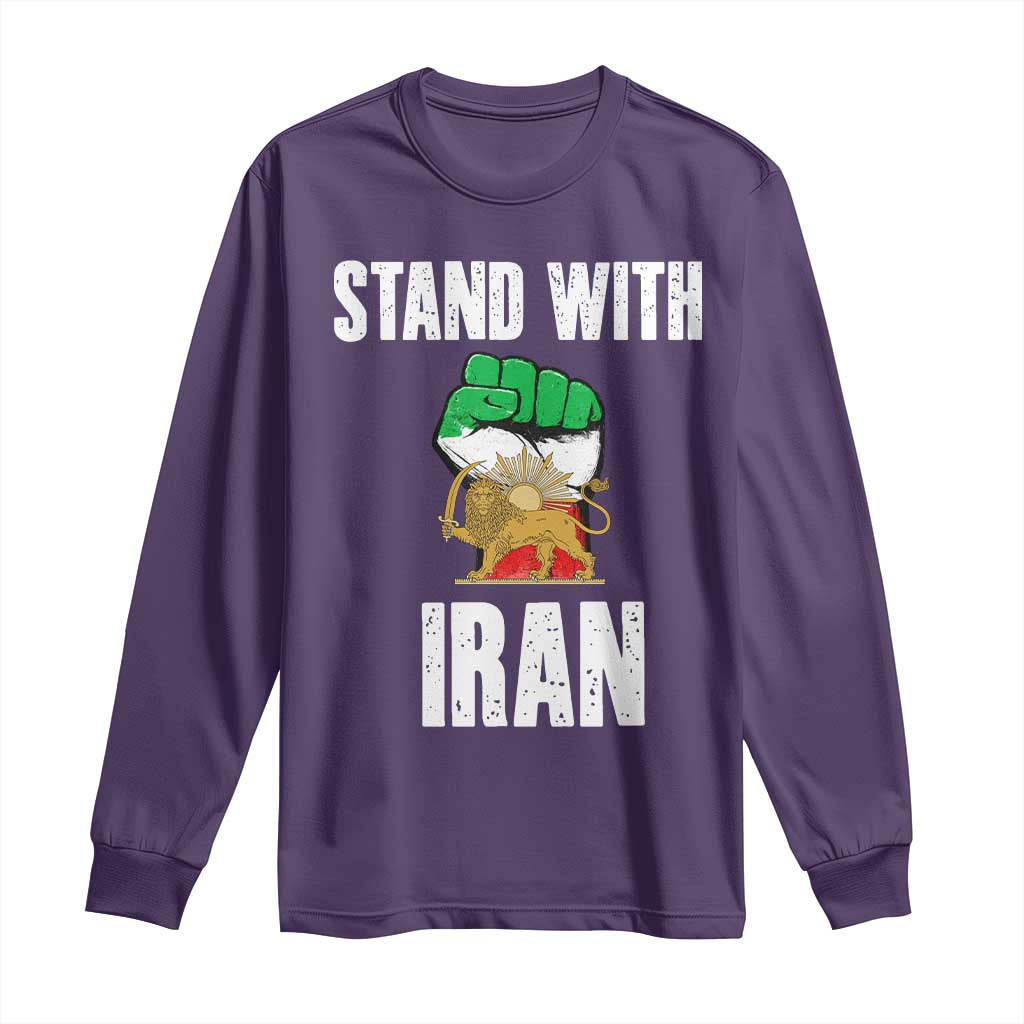 Free Iran Support Iranian MIGA Long Sleeve Shirt Stand With Iran