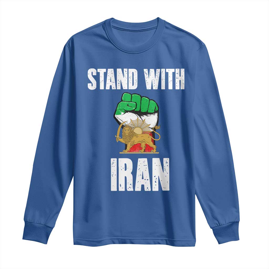 Free Iran Support Iranian MIGA Long Sleeve Shirt Stand With Iran