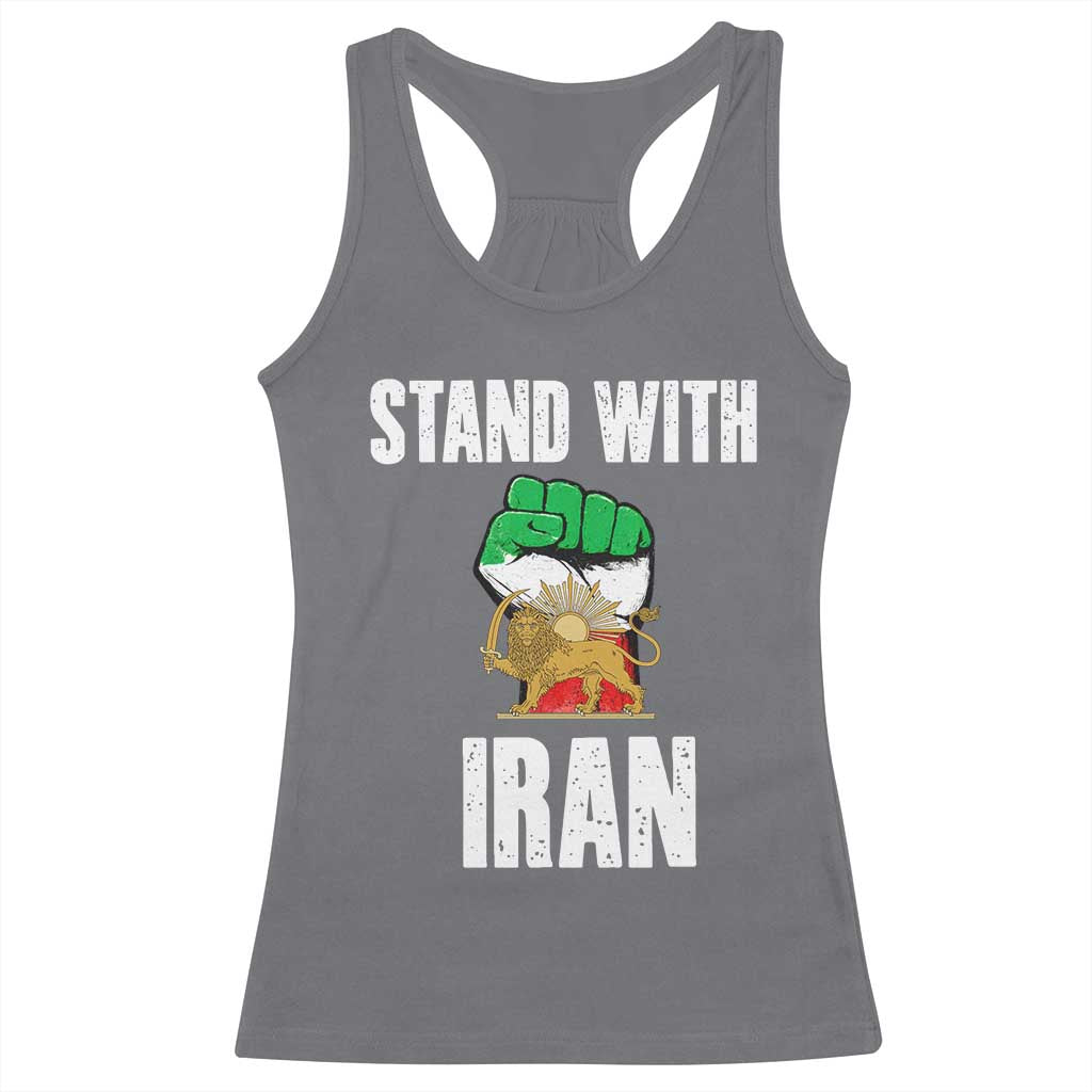 Free Iran Support Iranian MIGA Racerback Tank Top Stand With Iran
