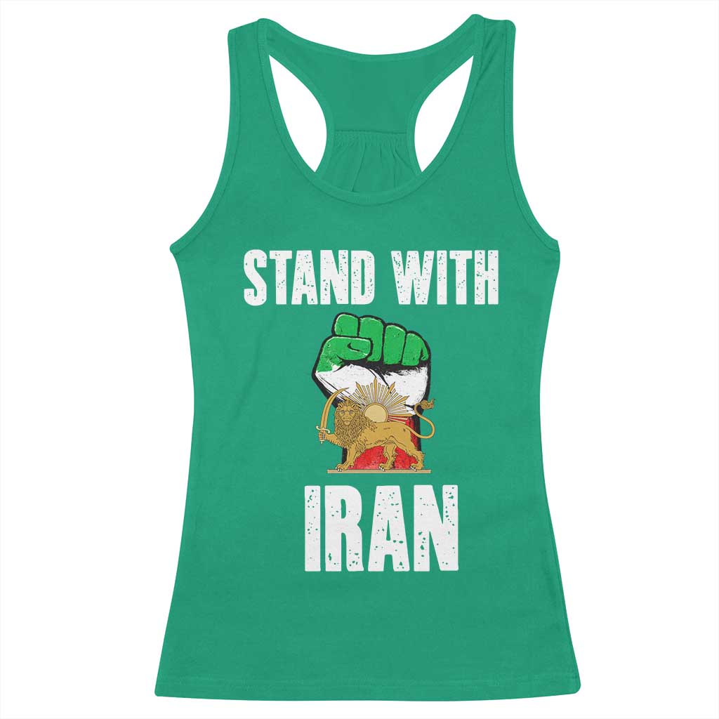 Free Iran Support Iranian MIGA Racerback Tank Top Stand With Iran