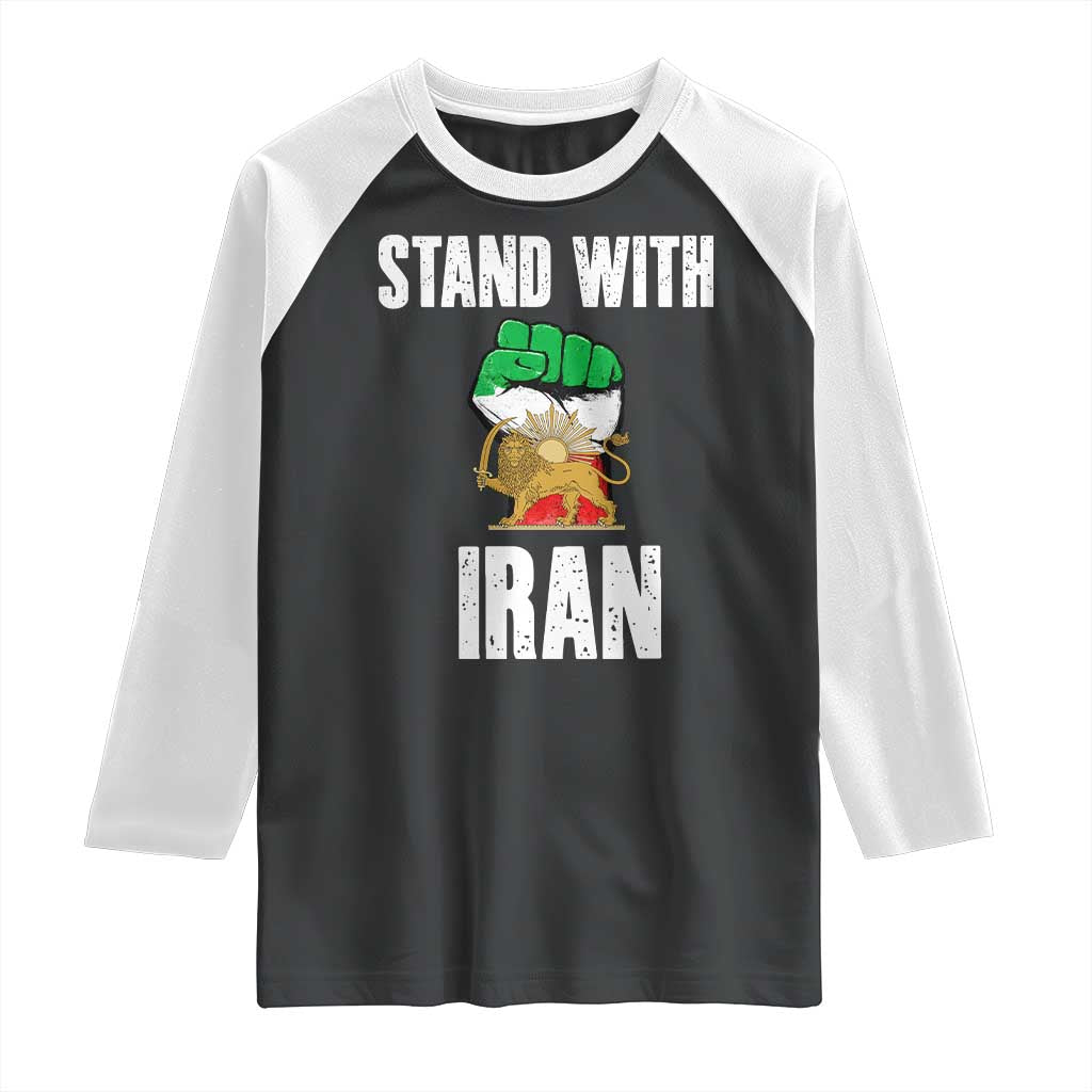 Free Iran Support Iranian MIGA Raglan Shirt Stand With Iran