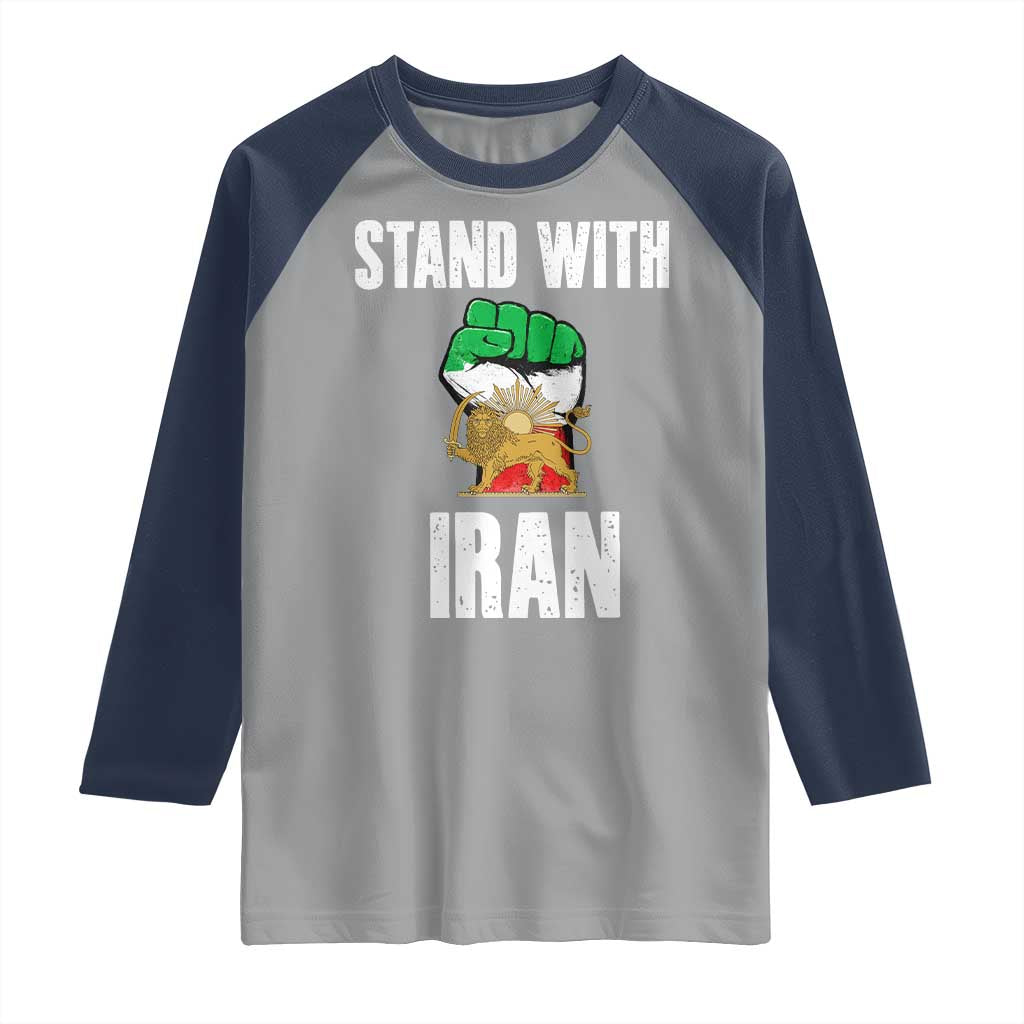 Free Iran Support Iranian MIGA Raglan Shirt Stand With Iran