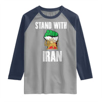 Free Iran Support Iranian MIGA Raglan Shirt Stand With Iran