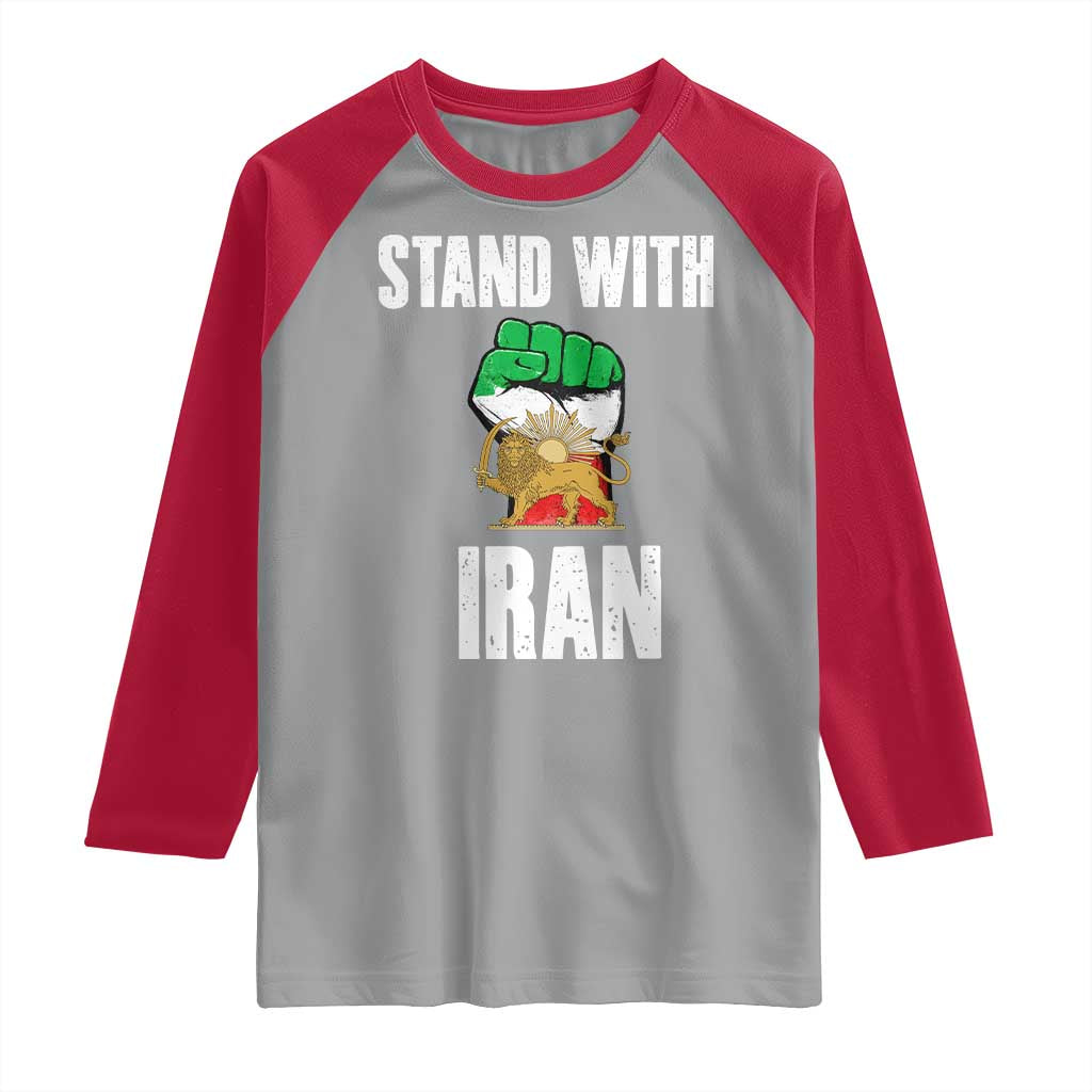 Free Iran Support Iranian MIGA Raglan Shirt Stand With Iran