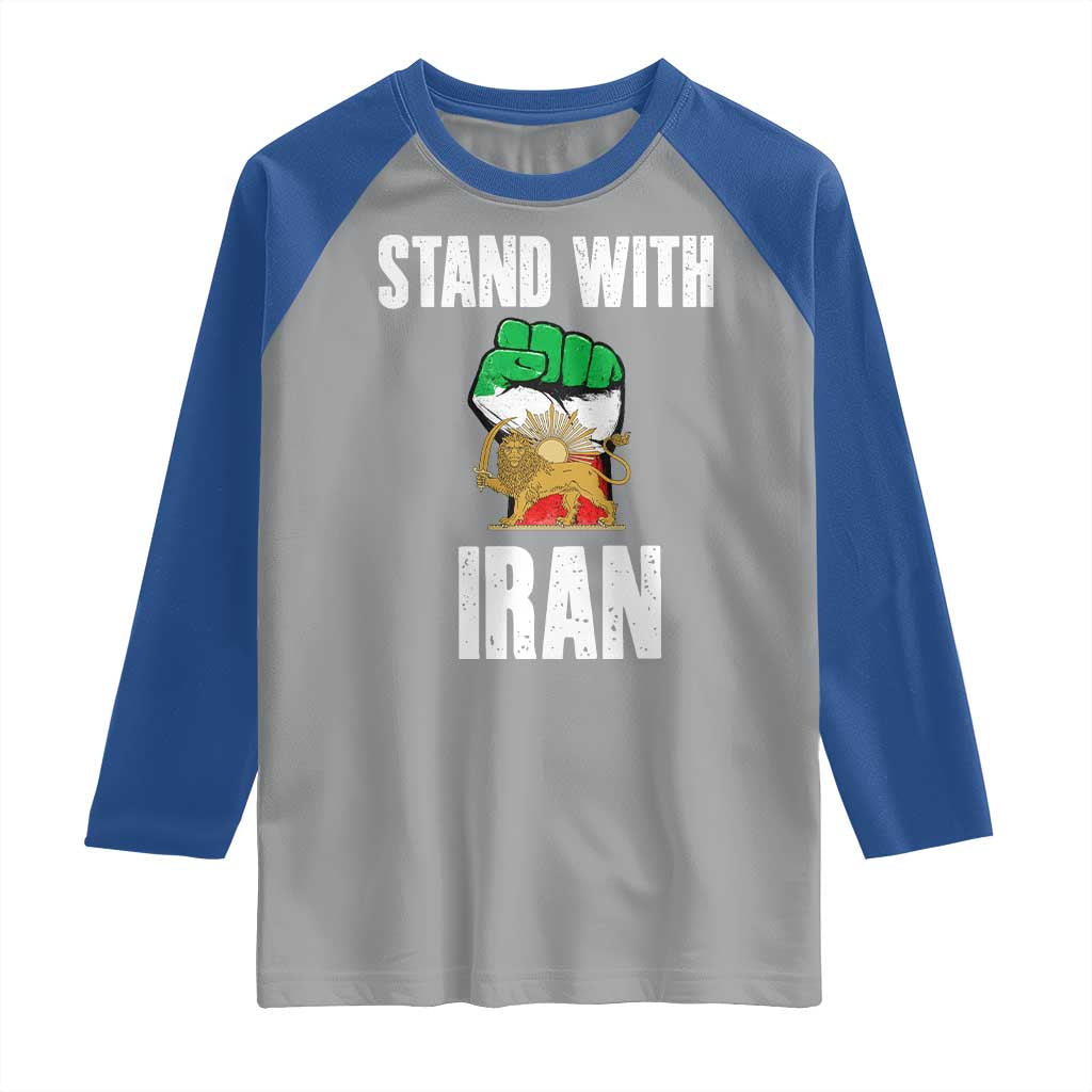 Free Iran Support Iranian MIGA Raglan Shirt Stand With Iran
