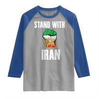 Free Iran Support Iranian MIGA Raglan Shirt Stand With Iran