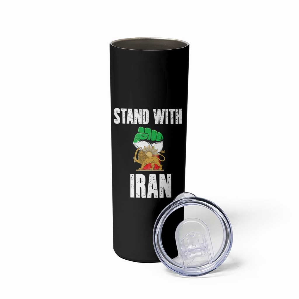 Free Iran Support Iranian MIGA Skinny Tumbler Stand With Iran