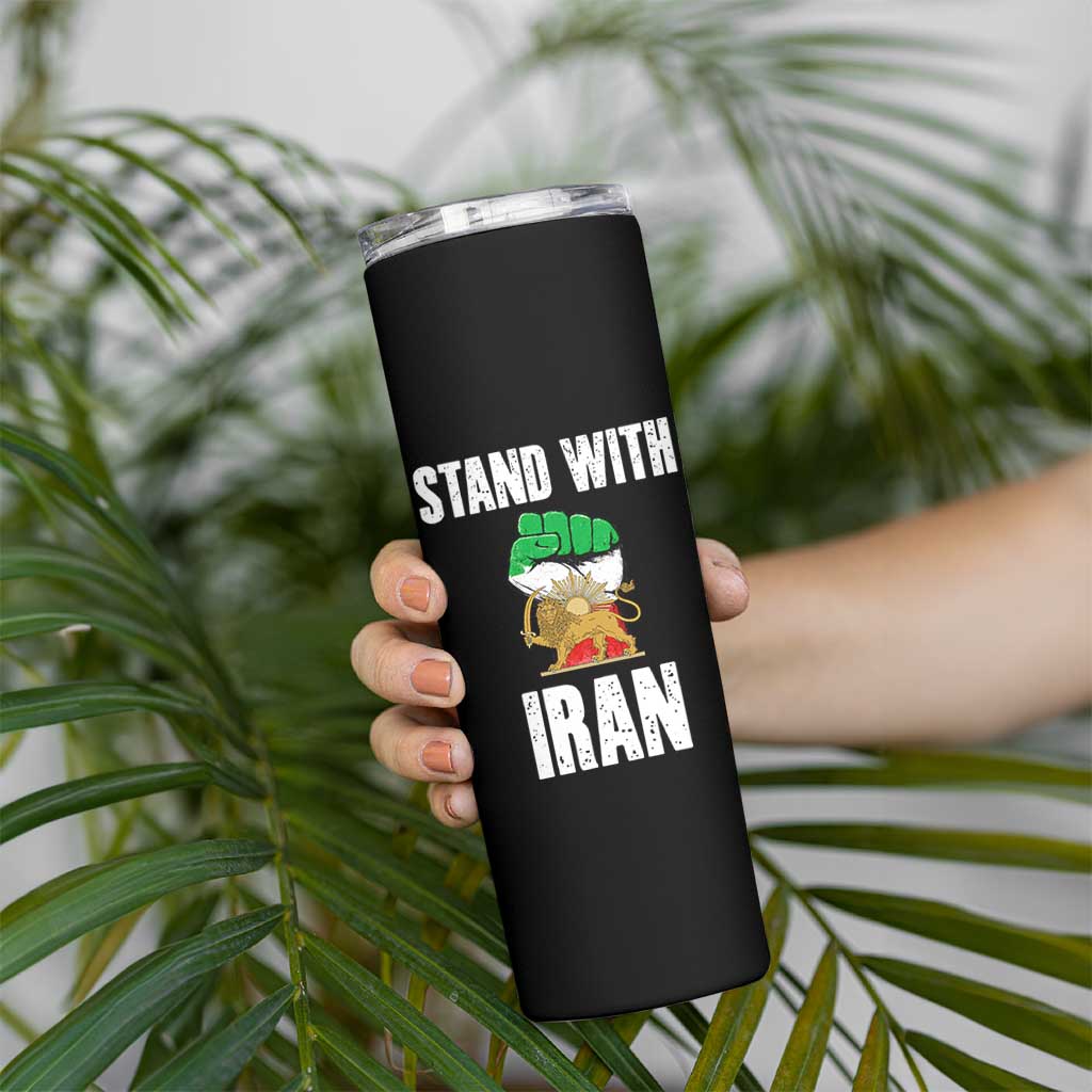 Free Iran Support Iranian MIGA Skinny Tumbler Stand With Iran