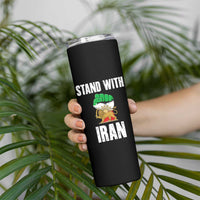 Free Iran Support Iranian MIGA Skinny Tumbler Stand With Iran