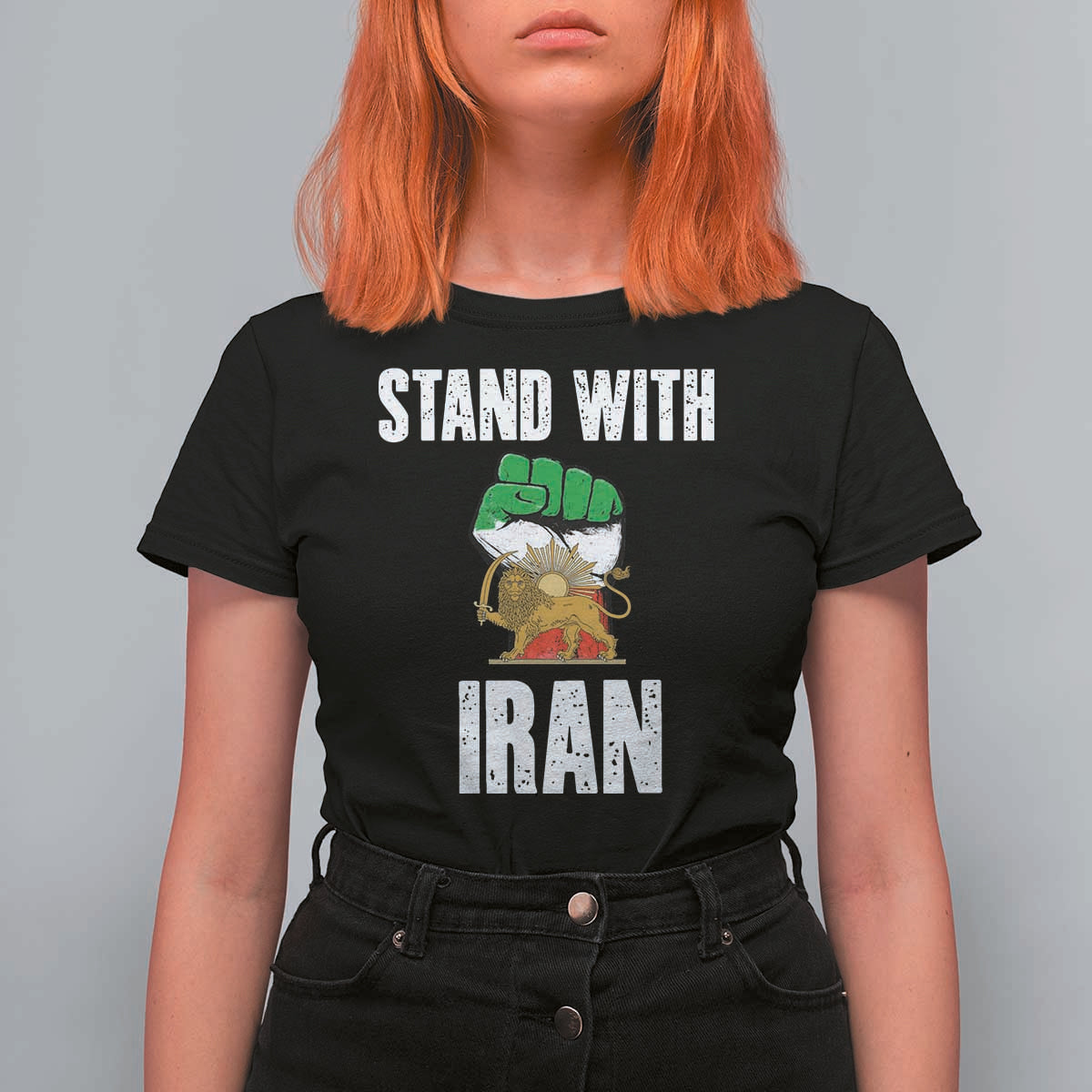 Free Iran Support Iranian MIGA T Shirt For Women Stand With Iran