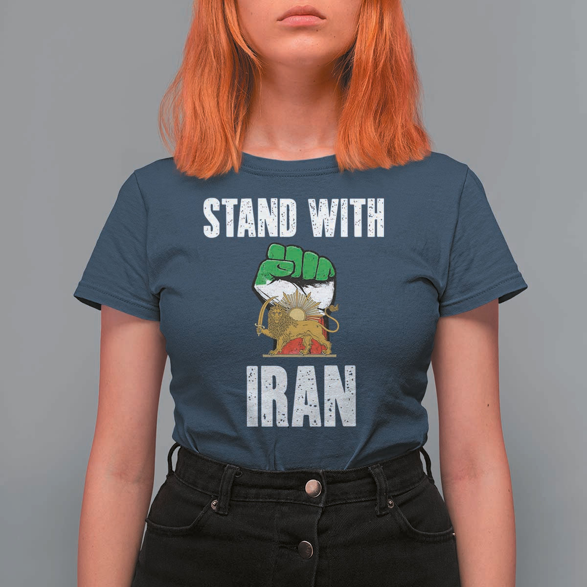 Free Iran Support Iranian MIGA T Shirt For Women Stand With Iran