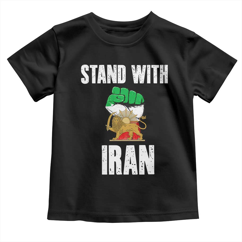 Free Iran Support Iranian MIGA Toddler T Shirt Stand With Iran