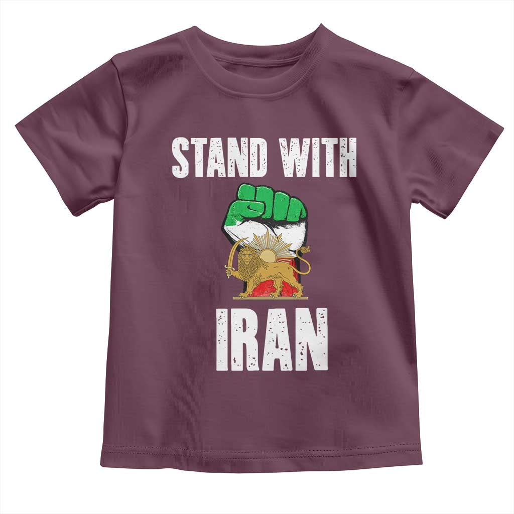 Free Iran Support Iranian MIGA Toddler T Shirt Stand With Iran
