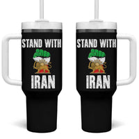 Free Iran Support Iranian MIGA Tumbler With Handle Stand With Iran