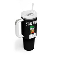 Free Iran Support Iranian MIGA Tumbler With Handle Stand With Iran