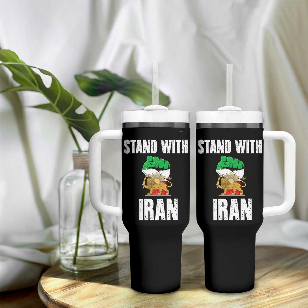 Free Iran Support Iranian MIGA Tumbler With Handle Stand With Iran