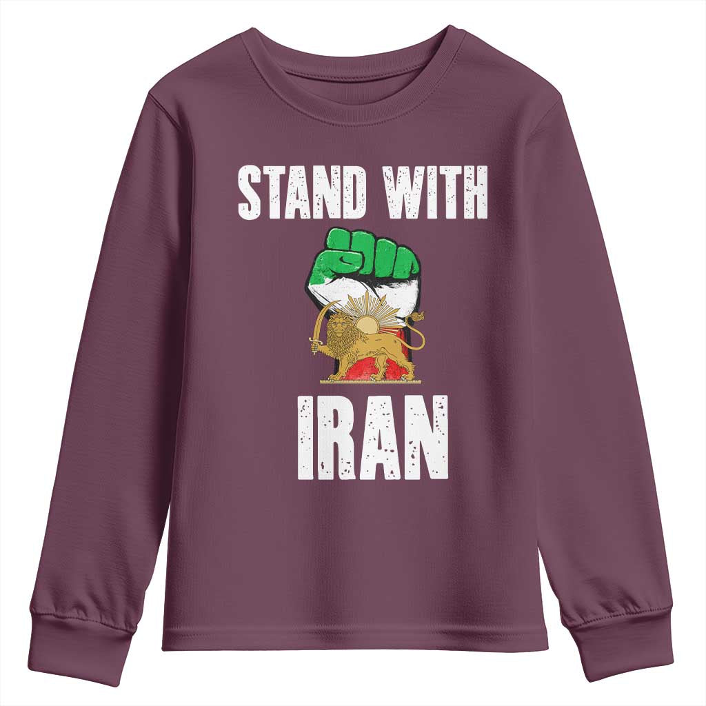 Free Iran Support Iranian MIGA Youth Sweatshirt Stand With Iran