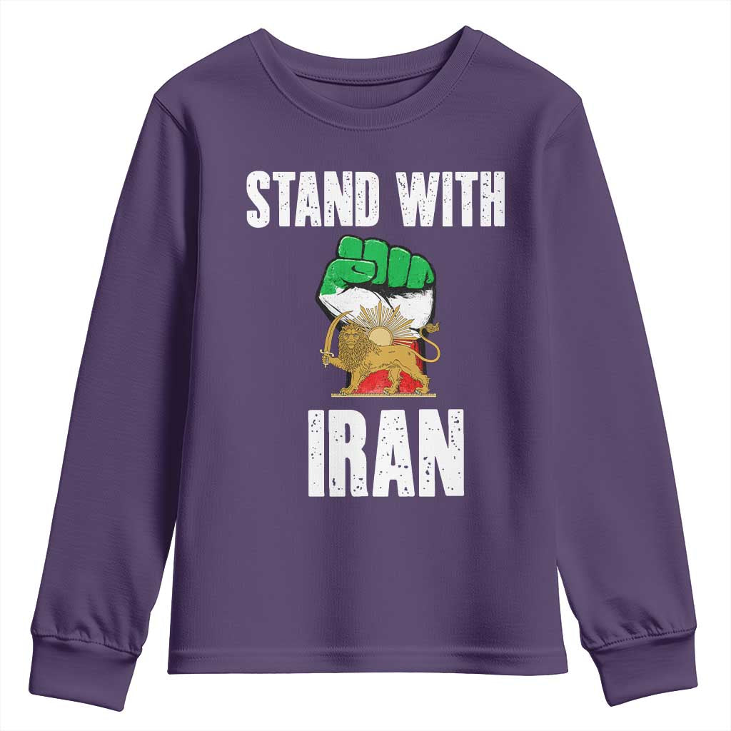 Free Iran Support Iranian MIGA Youth Sweatshirt Stand With Iran