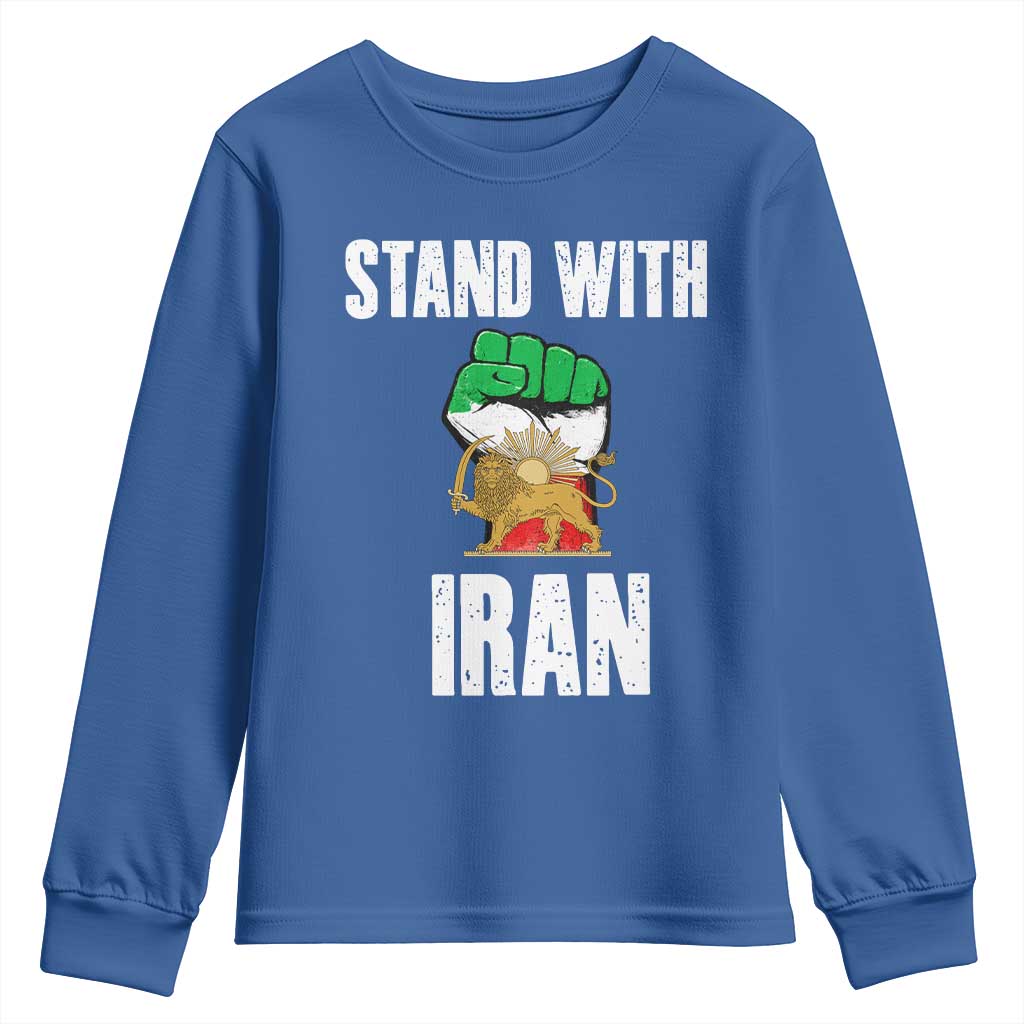 Free Iran Support Iranian MIGA Youth Sweatshirt Stand With Iran