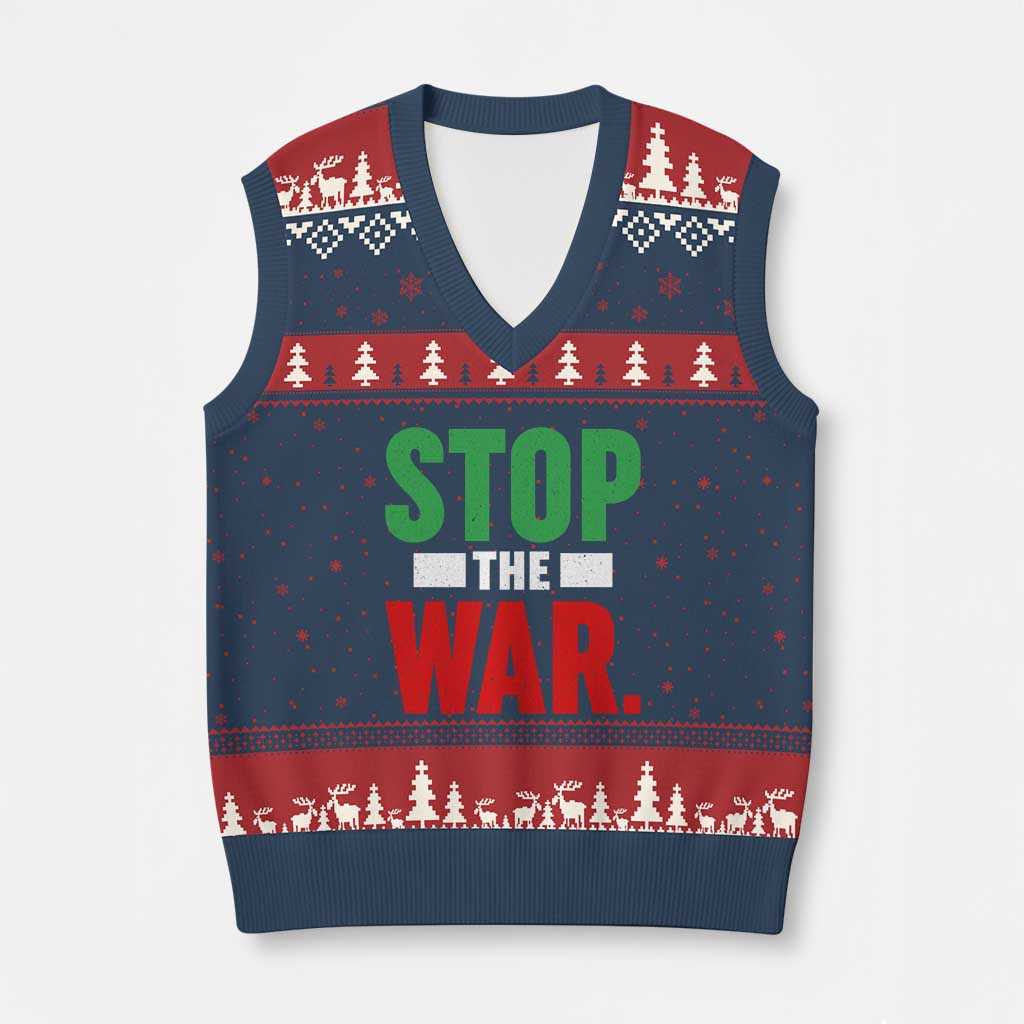 Free Iran Support Iranian MIGA V-Neck Knit Sweater Vest Stop The War