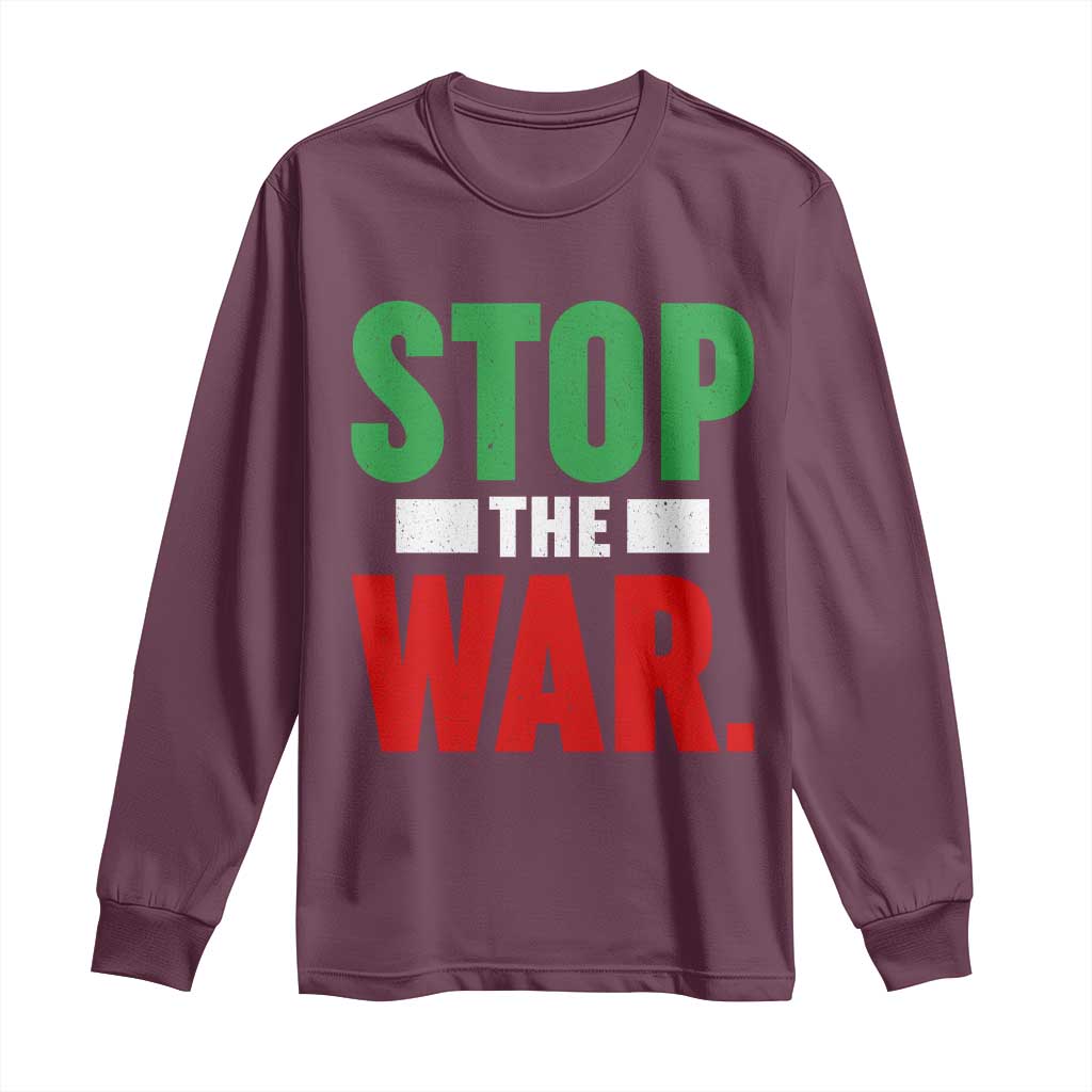 Free Iran Support Iranian MIGA Long Sleeve Shirt Stop The War