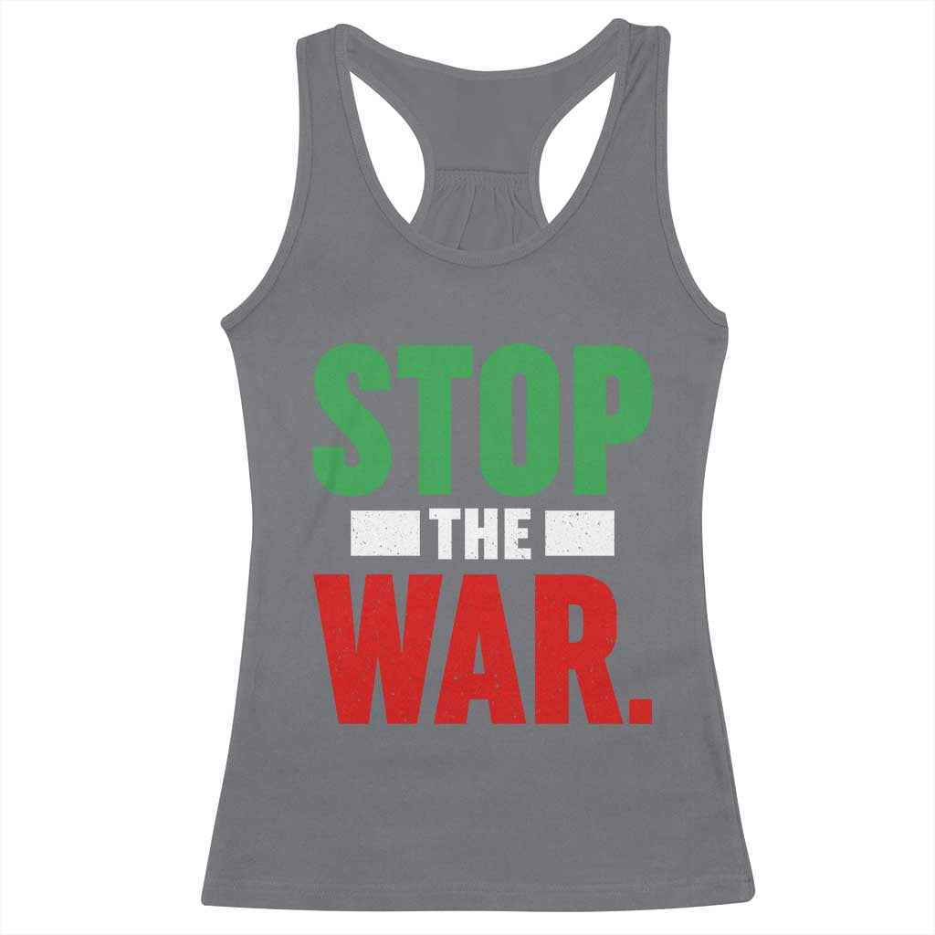 Free Iran Support Iranian MIGA Racerback Tank Top Stop The War