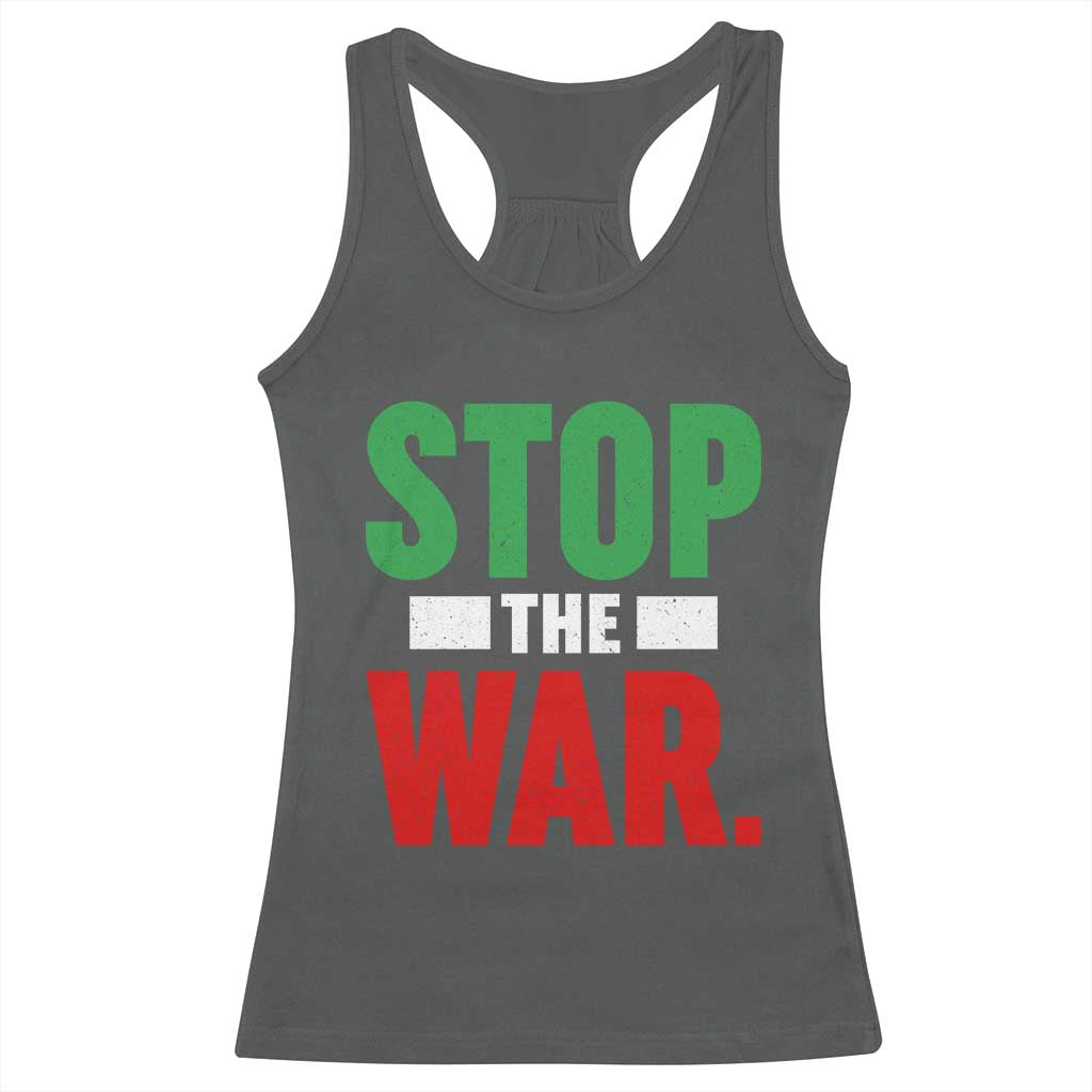 Free Iran Support Iranian MIGA Racerback Tank Top Stop The War