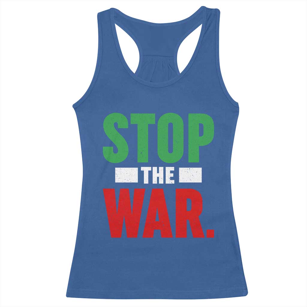 Free Iran Support Iranian MIGA Racerback Tank Top Stop The War