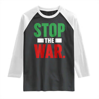 Free Iran Support Iranian MIGA Raglan Shirt Stop The War