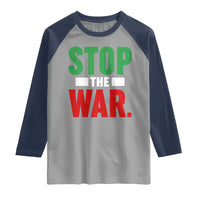 Free Iran Support Iranian MIGA Raglan Shirt Stop The War