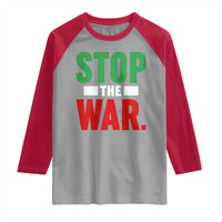 Free Iran Support Iranian MIGA Raglan Shirt Stop The War