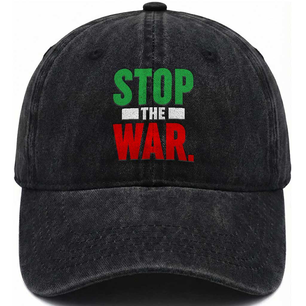 Free Iran Support Iranian MIGA Washed Cotton Baseball Cap Stop The War