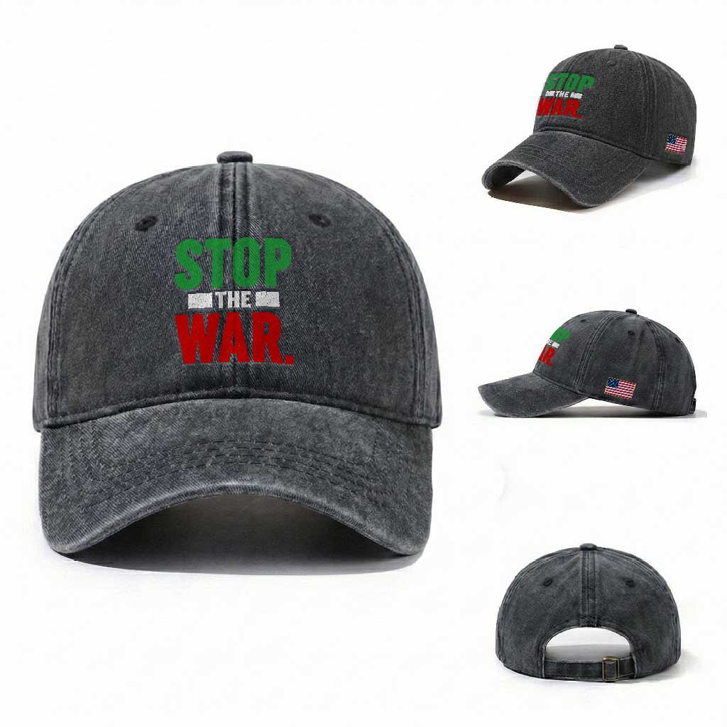 Free Iran Support Iranian MIGA Washed Cotton Baseball Cap Stop The War